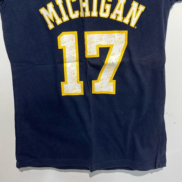 Colosseum Women's Multicolor Michigan 17 V-Neck Short Sleeve T-Shirt Medium - Picture 3 of 8